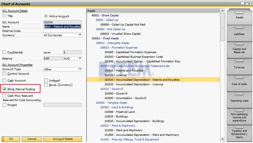 STEM / SAP Business One Partner Indonesia-Block Manual Posting