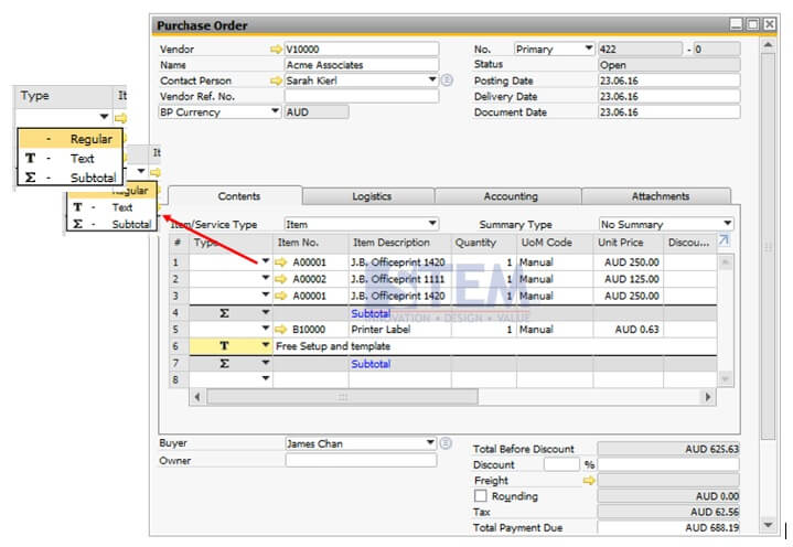 SAP Business One Indonesia Partner /textorsubtotal