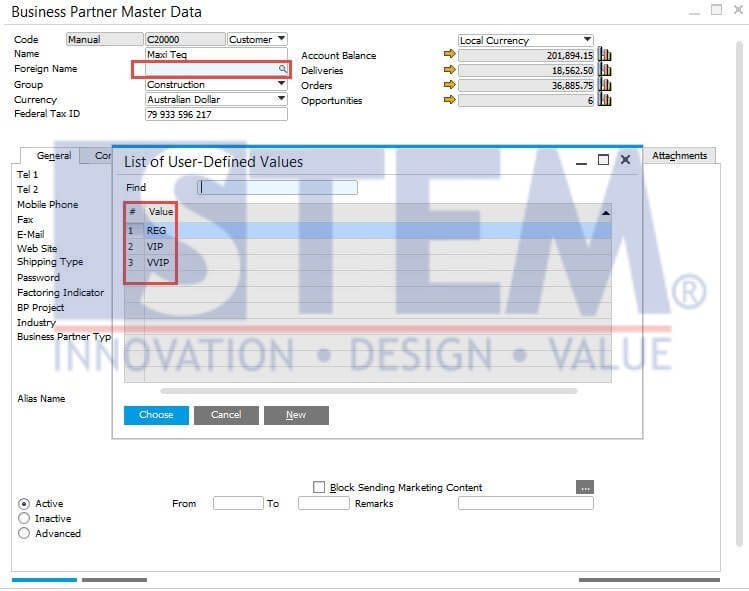 STEM - SAP Business One Indonesia Partner /LookupField5