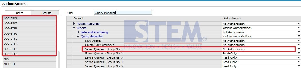 SAP Business One Indonesia Partner/Query Authorization3