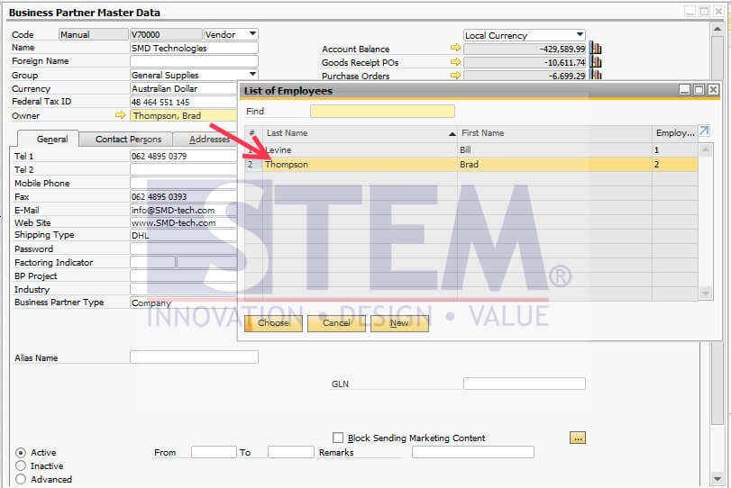 Business Partner Data Ownership – SAP Business One 9.2