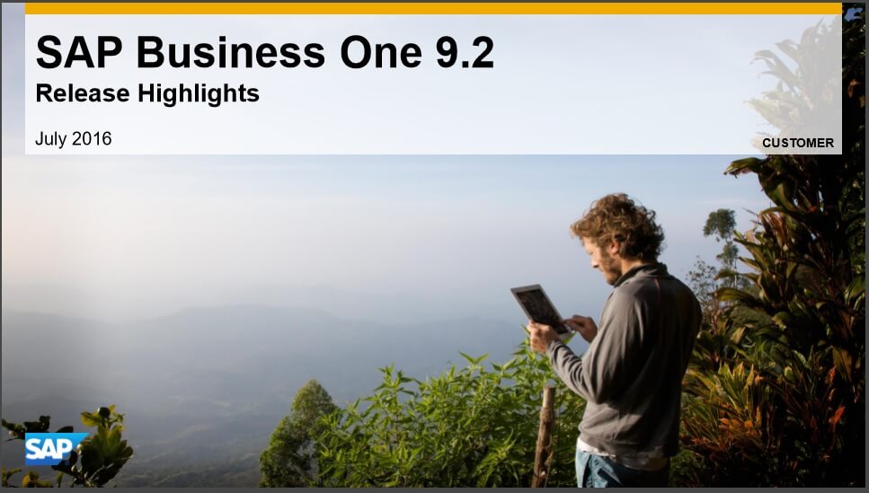 SAP Business One 9.2 Highlights