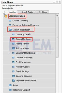 SAP_BusinessOne_Tips_STEM-HideMenu_01