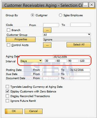 SAP Business One Tips_STEM-Time Bucket in Aging Report
