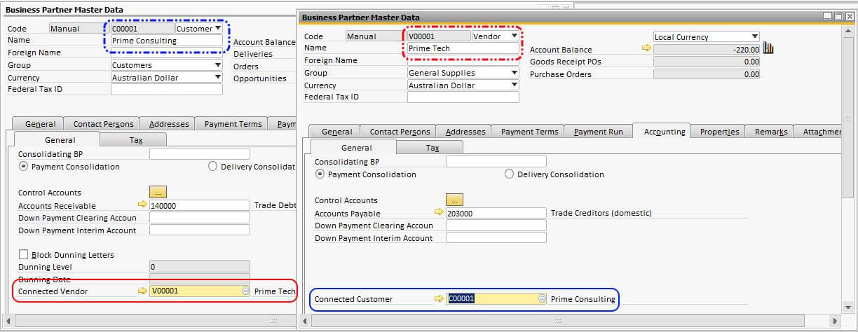 Connecting Vendor and Customer in SAP Business One