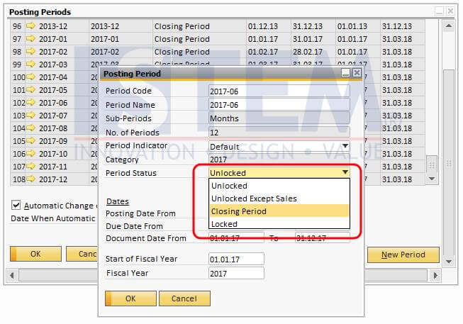SAP_BusinessOne_Tips-STEM-Closing The Period From Any Transactions 01