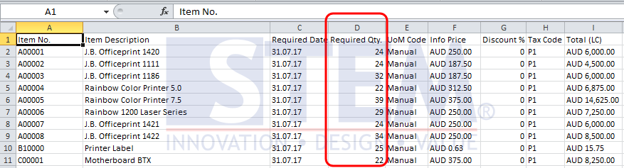 SAP_BusinessOne_Tips-STEM-Copy Data Between Ms Excel And SAP Business One_02