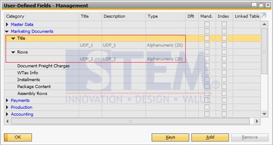 STEM - SAP Business One Tips - Sterling-Custom UDF Selection Criteria Pick Pack Manager
