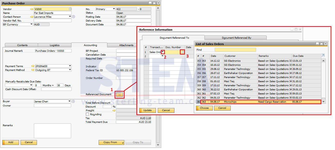 SAP_BusinessOne_Tips-STEM-ReferencedDocumentSOtoPOOnSAP