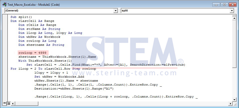 SAP_BusinessOne_Tips-STEM-Using Macro for Spliting Excel Documents_06