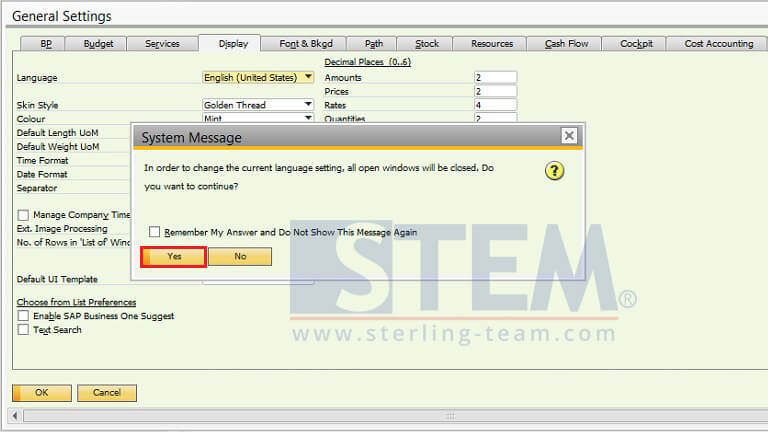 SAP_BusinessOne_Tips-STEM-Change Main Menu Name with Language Setting on SAP B1_02