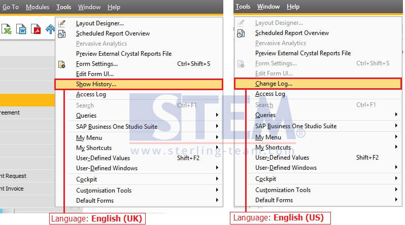 SAP_BusinessOne_Tips-STEM-Change Main Menu Name with Language Setting on SAP B1_03