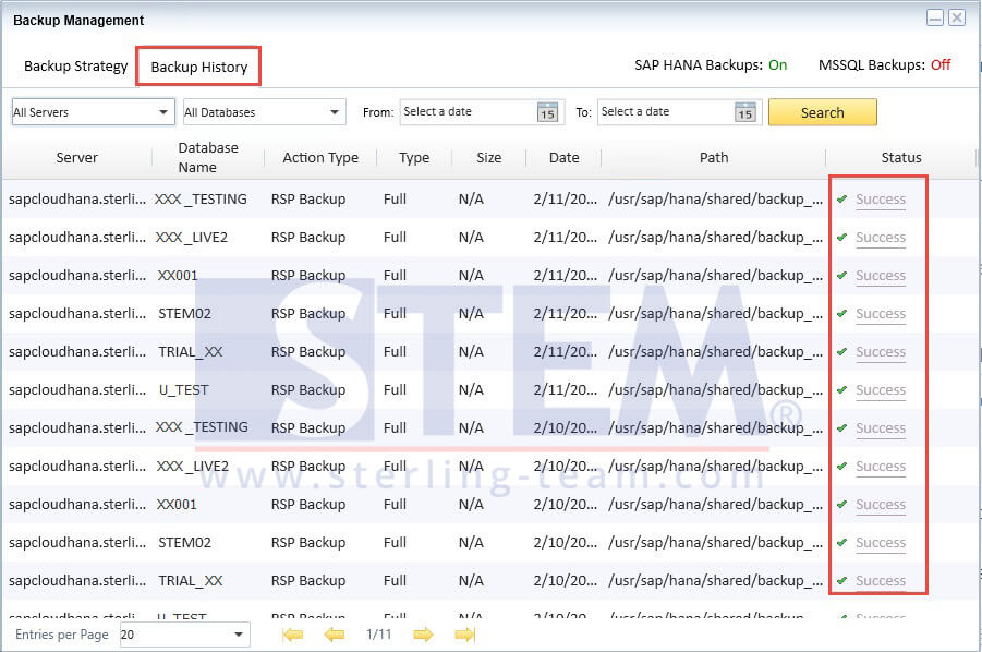 How to Setup Database Backup Schedule Using RSP