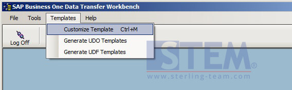 Generate a Template with Data Transfer Workbench