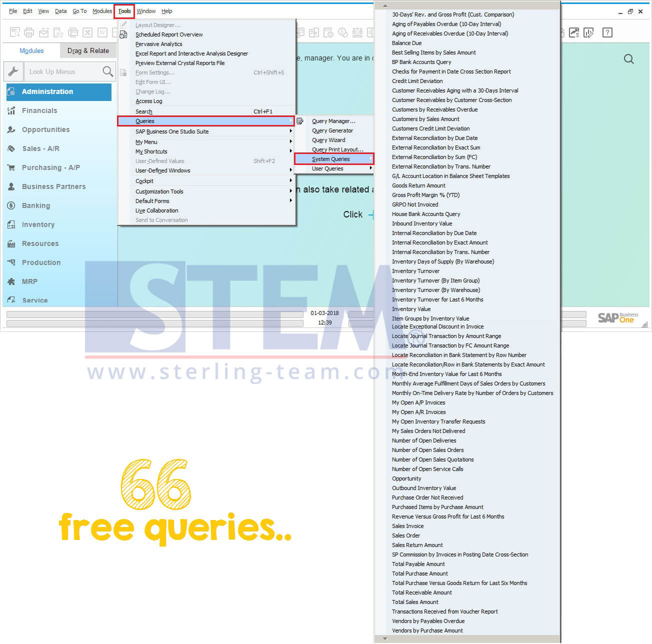 System Queries on SAP