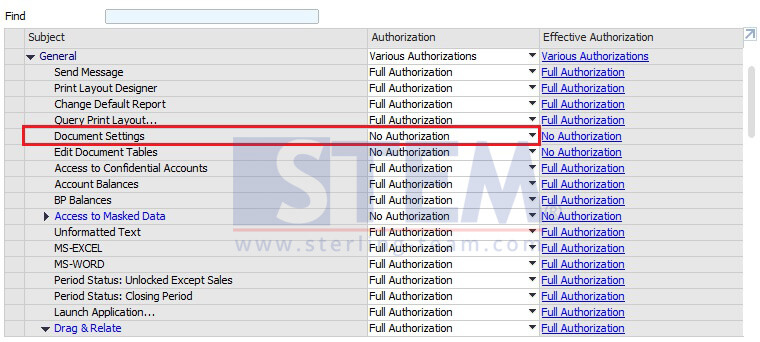 Set User Authorization for Form Setting Access on SAP Business One