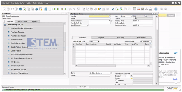 Find Your Split Purchase Order on SAP