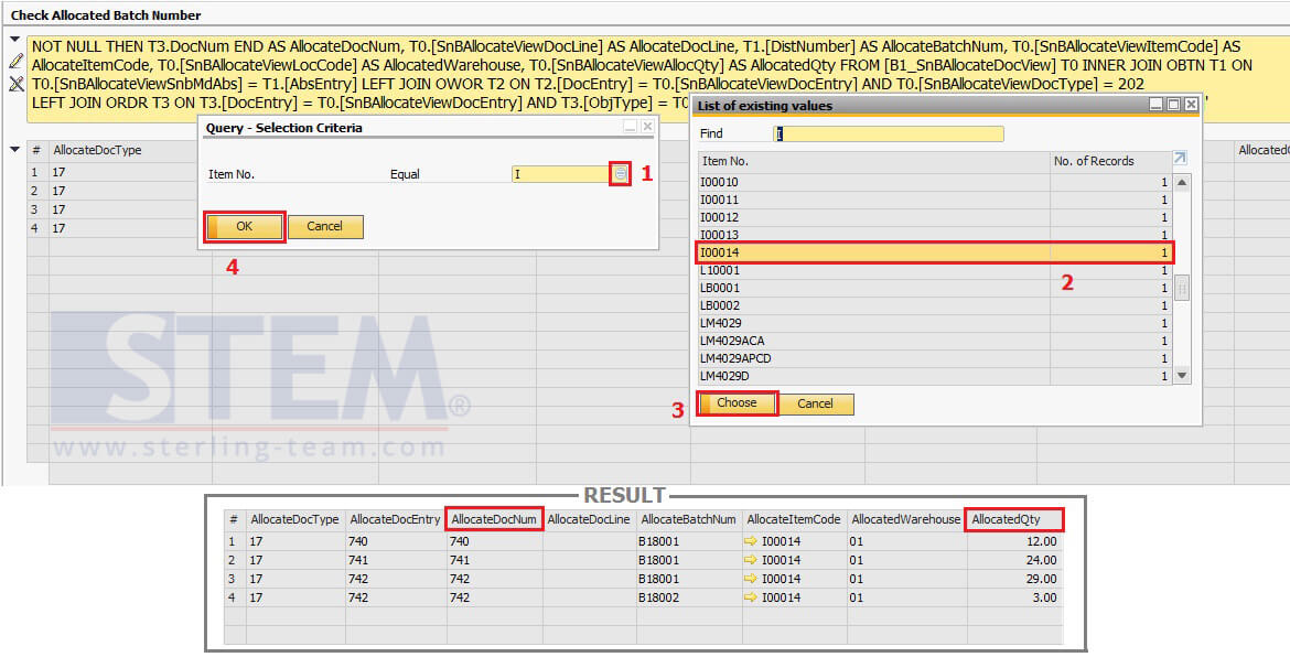 Find Your Allocated Batch on SAP Business One