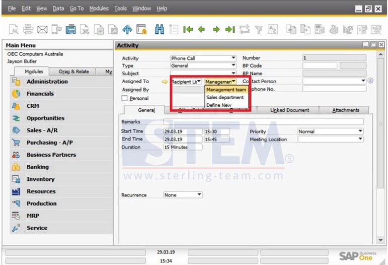 Setup Activity