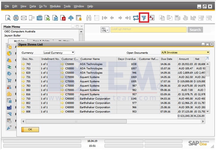 SAP Business One Tips - STEM SAP Gold Partner Indonesia - Using Filter Method on SAP B1