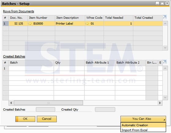 SAP_Business_One_Tips-STEM-How to Set Automatically Create Batch Numbers on SAP B1