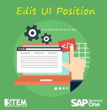 Edit UI Position in SAP Business One - SAP Business One Tips