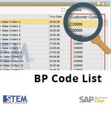 How to Displayed BP Code in a List of BP/Marketing Document in SAP Business One - SAP Business One Tips