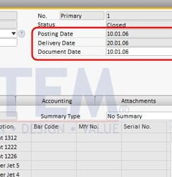 Dates in SAP Business One - SAP B1 Tips