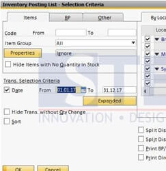 Inventory Posting List - SAP B1 Tips