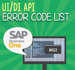 Daftar Error Code UI/DI API SAP Business One dan Penjelasannya