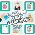Membatalkan A/R Credit Memo Berstatus Closed