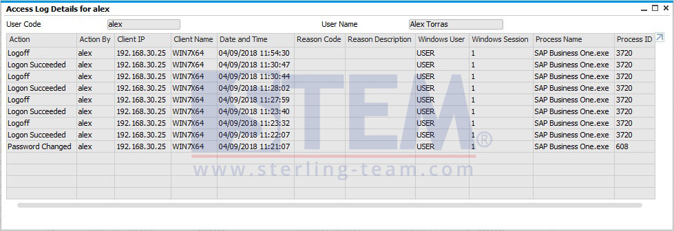 Monitoring Access Log & Change Log