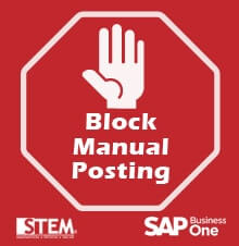 Block Manual Posting in SAP Business One - SAP Business One Tips