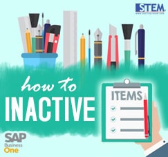 SAP Business One Tips - STEM SAP Gold Partner Indonesia - How to Set Item Master Data to Inactive on SAP Business One