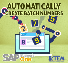 SAP Business One Tips Automatically Create Batch Number