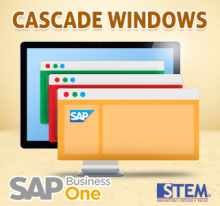 SAP Business One Tips Cascade Windows