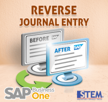SAP Business One Tips Reverse journal Entry