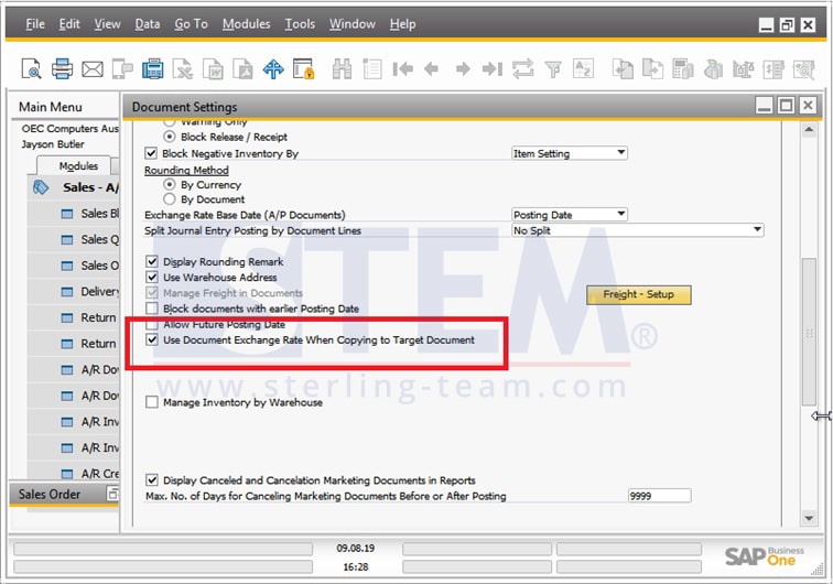 SAP_Business_One_Tips-Using Base Document Exchange Rate on Target Documenton SAP B1_01