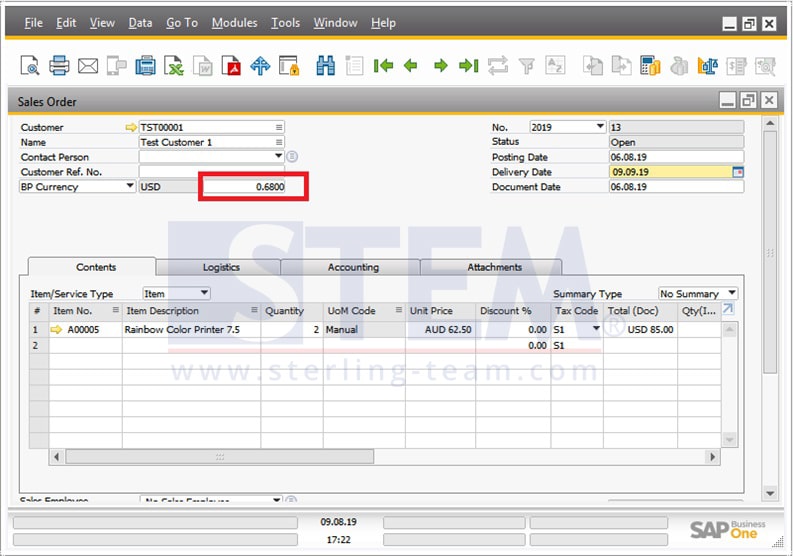 SAP_Business_One_Tips-Using Base Document Exchange Rate on Target Documenton SAP B1_01