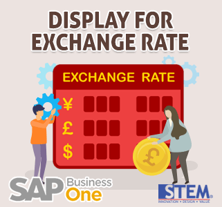 SAP Business One Tips Display Exchange Rate