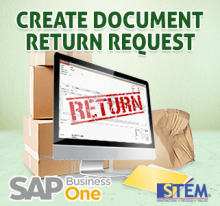 SAP Business One Tips Create Return Request