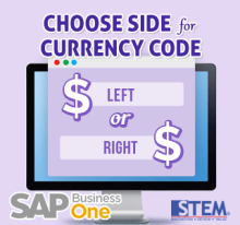 SAP Business One Tips Pemilihan Sisi Tampilan Kode Mata Uang Anda