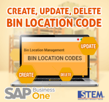 Membuat, Memperbarui, atau Menghapus Bin Location Code dengan cepat di SAP Business One