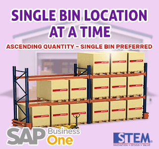 SAP Business One Tips Single Bin Location at a Time