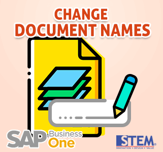 SAP Business One Tips Change Document Name