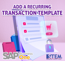 Tambahkan Template Transaksi Berulang di SAP Business One