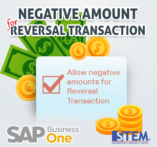 Jumlah Negatif untuk Posting Transaksi Reversal di SAP Business One