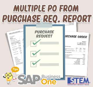 SAP Business One Tips Puchase Order from Purchase Request