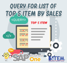 Query Daftar Top 5 Item berdasarkan Sales di SAP Business One