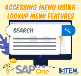 SAP Business One Tips Accessing Menu Using Lookup Menu